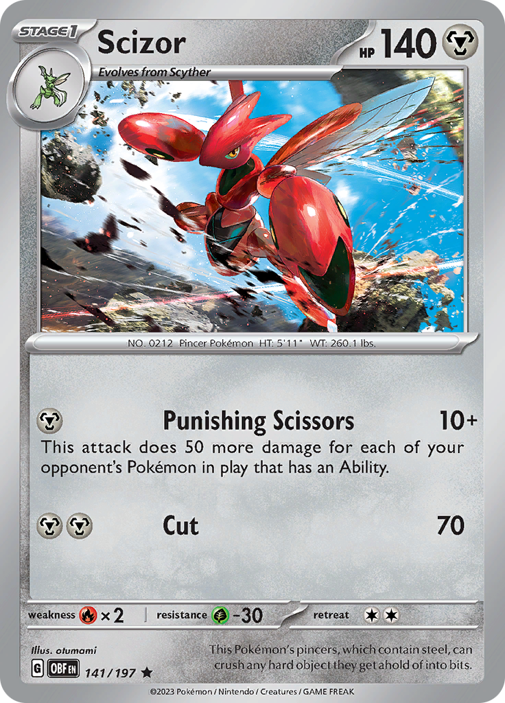 Scizor (141/197) [Scarlet & Violet: Obsidian Flames] | Golgari Games