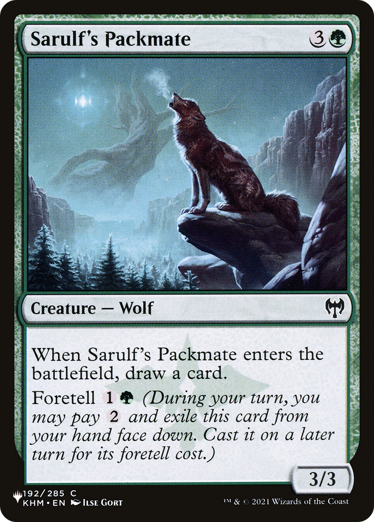 Sarulf's Packmate [The List] | Local Legends