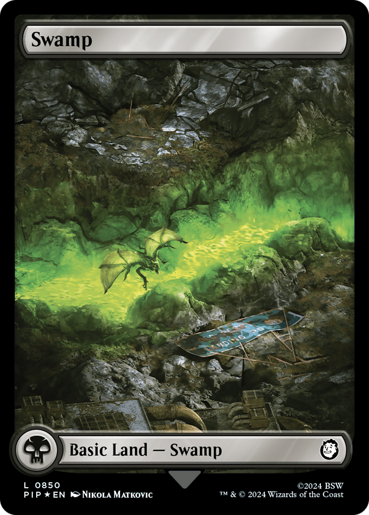 Swamp (0850) (Surge Foil) [Fallout] | Golgari Games