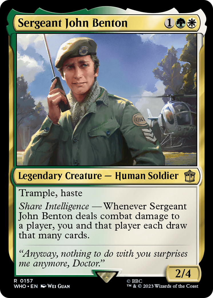 Sergeant John Benton [Doctor Who] | Local Legends