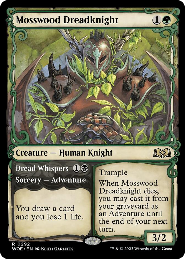 Mosswood Dreadknight // Dread Whispers (Showcase) [Wilds of Eldraine] | Local Legends