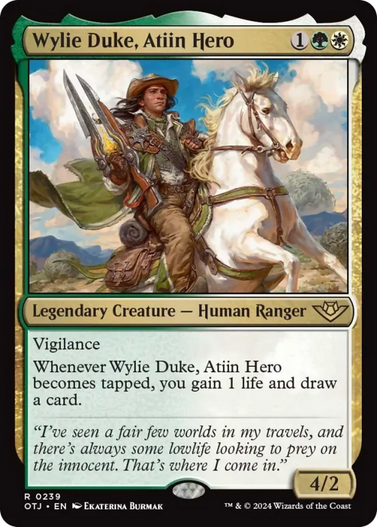 Wylie Duke, Atiin Hero [Outlaws of Thunder Junction] | Golgari Games