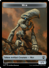 Construct (Ripple Foil) // Myr Double-Sided Token [Modern Horizons 3 Commander Tokens] | Local Legends