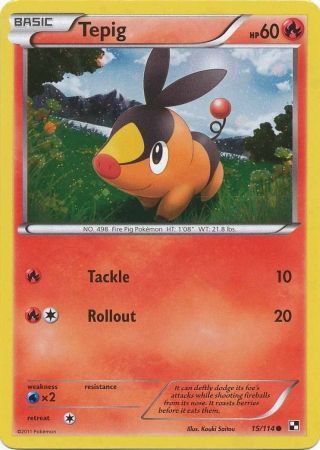 Tepig (15/114) (Cosmos Holo) [Black & White: Base Set] | Local Legends