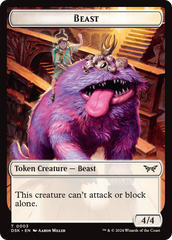 Beast // Copy Double-Sided Token [Duskmourn: House of Horror Tokens] | Local Legends