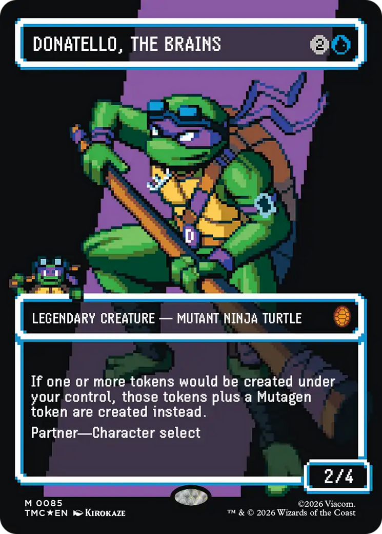 Donatello, the Brains (0085) (Borderless) (Surge Foil) [Teenage Mutant Ninja Turtles Commander] | Local Legends