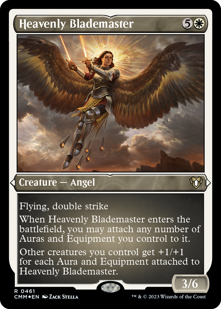 Heavenly Blademaster (Foil Etched) [Commander Masters] | Golgari Games