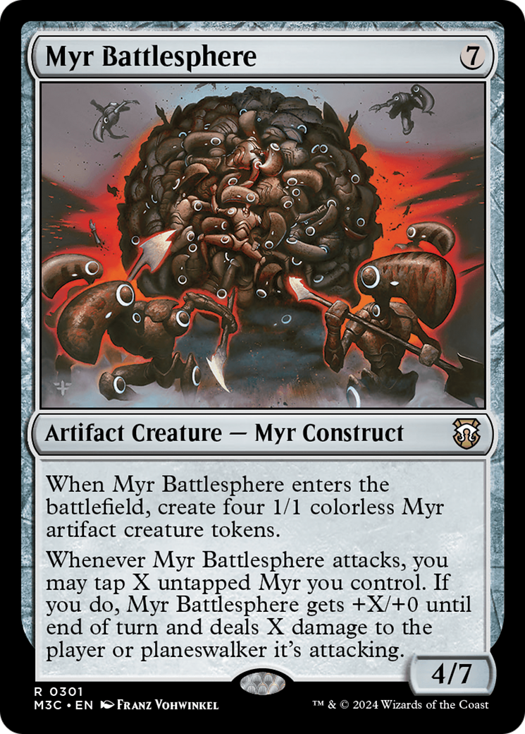 Myr Battlesphere (Ripple Foil) [Modern Horizons 3 Commander] | Golgari Games