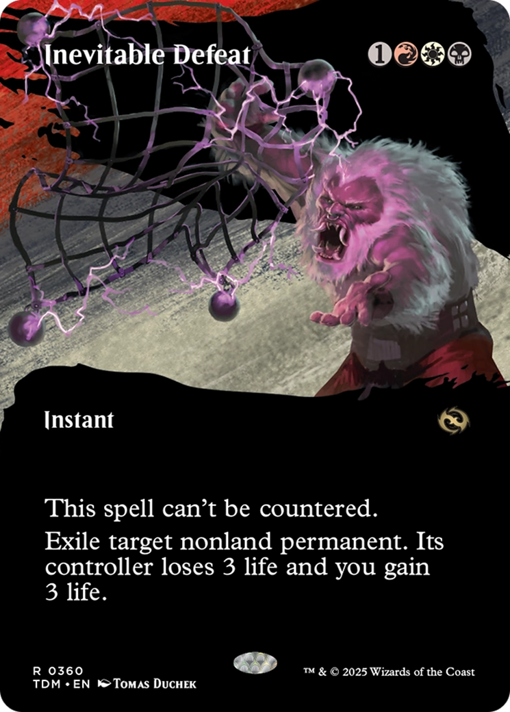 Inevitable Defeat (Borderless) [Tarkir: Dragonstorm] | Local Legends