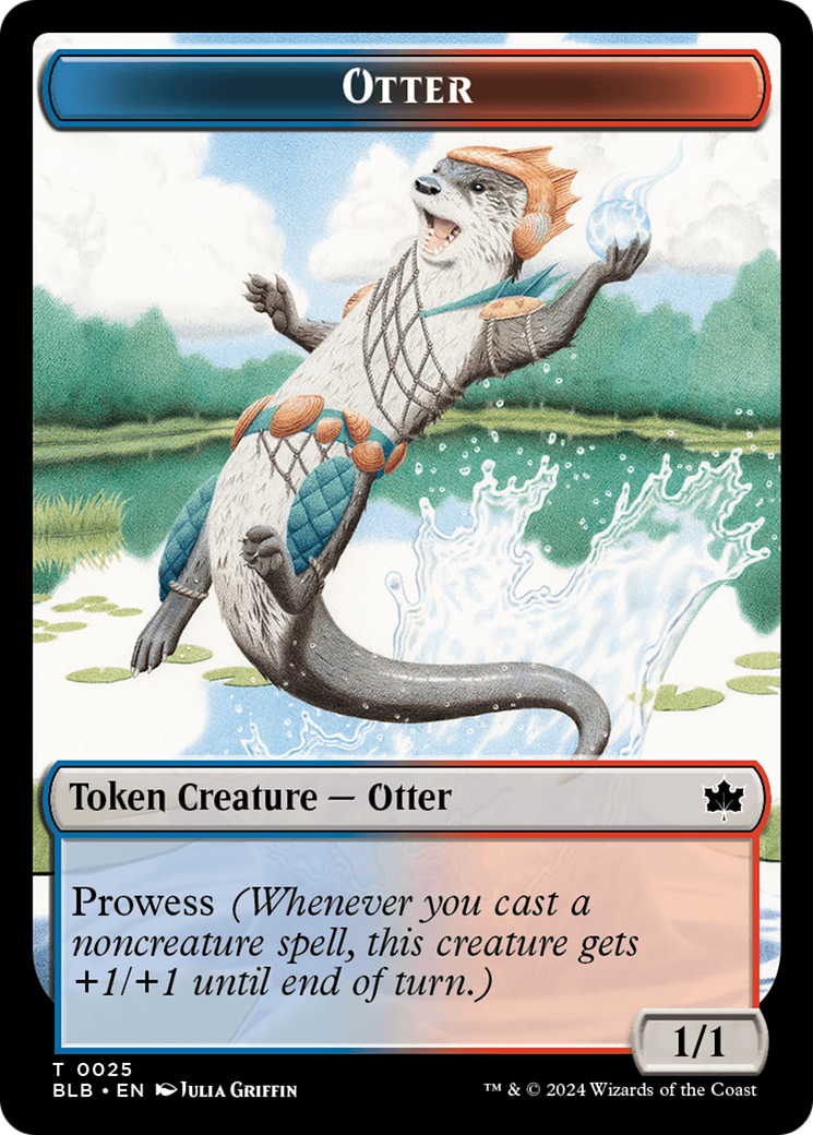 Otter // Thornplate Intimidator Double-Sided Token [Bloomburrow Tokens] | Golgari Games