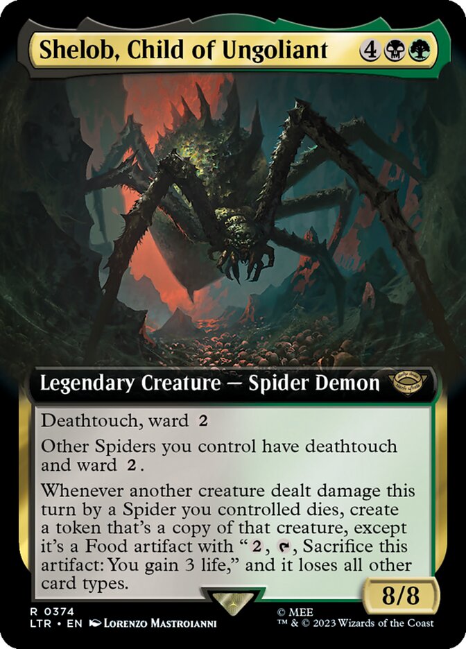 Shelob, Child of Ungoliant (Extended Art) [The Lord of the Rings: Tales of Middle-Earth] | Golgari Games