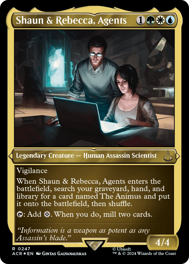 Shaun & Rebecca, Agents (Foil Etched) [Assassin's Creed] | Golgari Games