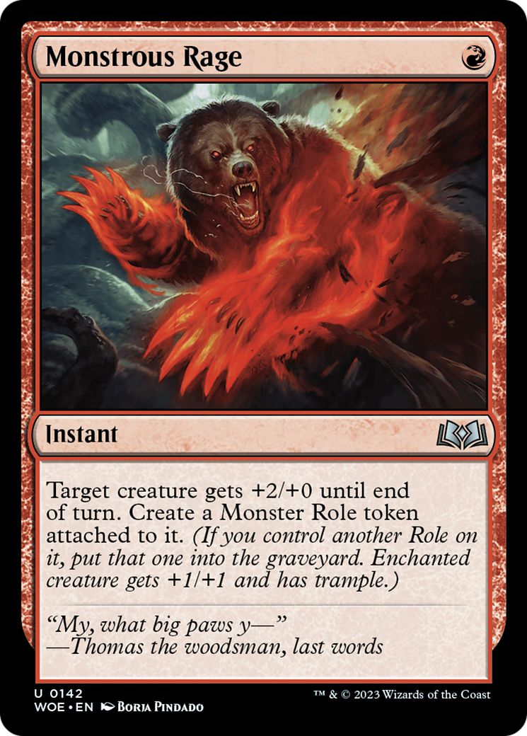 Monstrous Rage [Wilds of Eldraine] | Local Legends