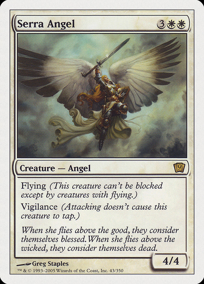 Serra Angel (9th Edition) [Oversize Cards] | Local Legends