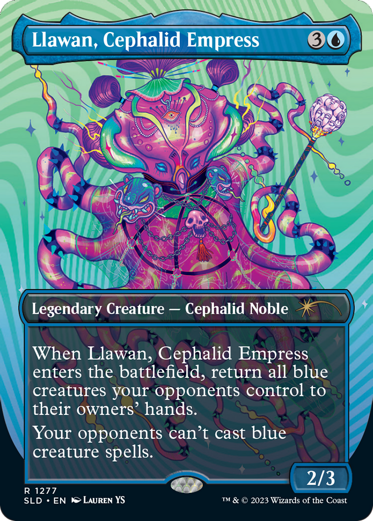 Llawan, Cephalid Empress (Borderless) [Secret Lair Drop Series] | Golgari Games