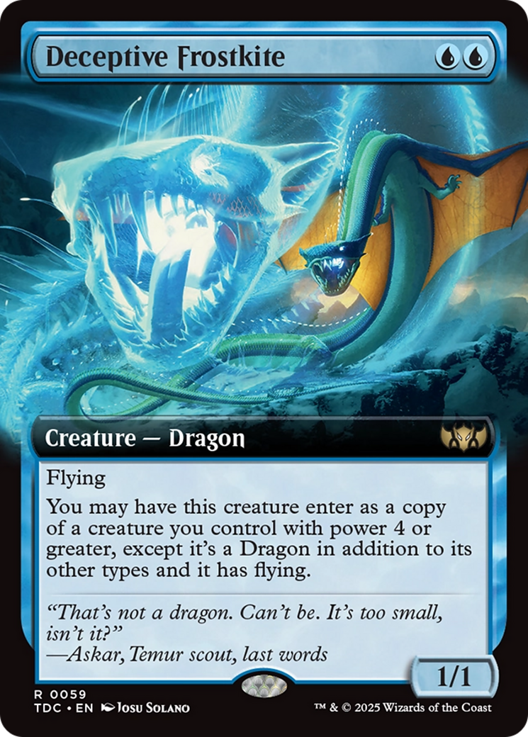 Deceptive Frostkite (Extended Art) [Tarkir: Dragonstorm Commander] | Local Legends