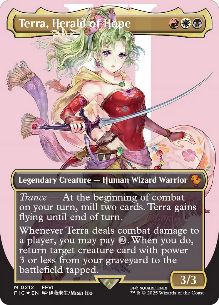 Terra, Herald of Hope (Borderless) (Surge Foil) [FINAL FANTASY Commander] | Local Legends