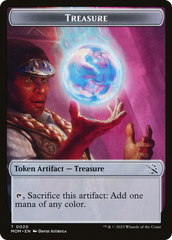 Treasure (20) // Teferi Akosa of Zhalfir Emblem Double-Sided Token [March of the Machine Tokens] | Golgari Games