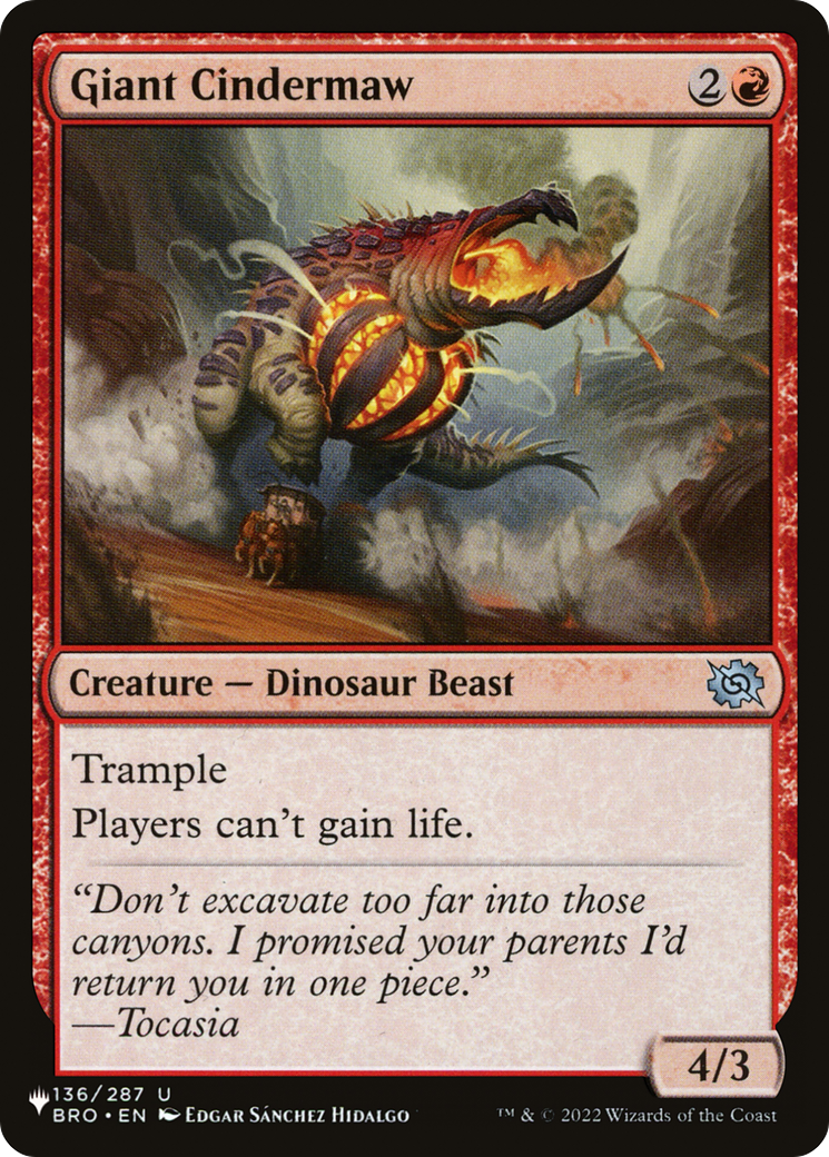 Giant Cindermaw [The List] | Local Legends