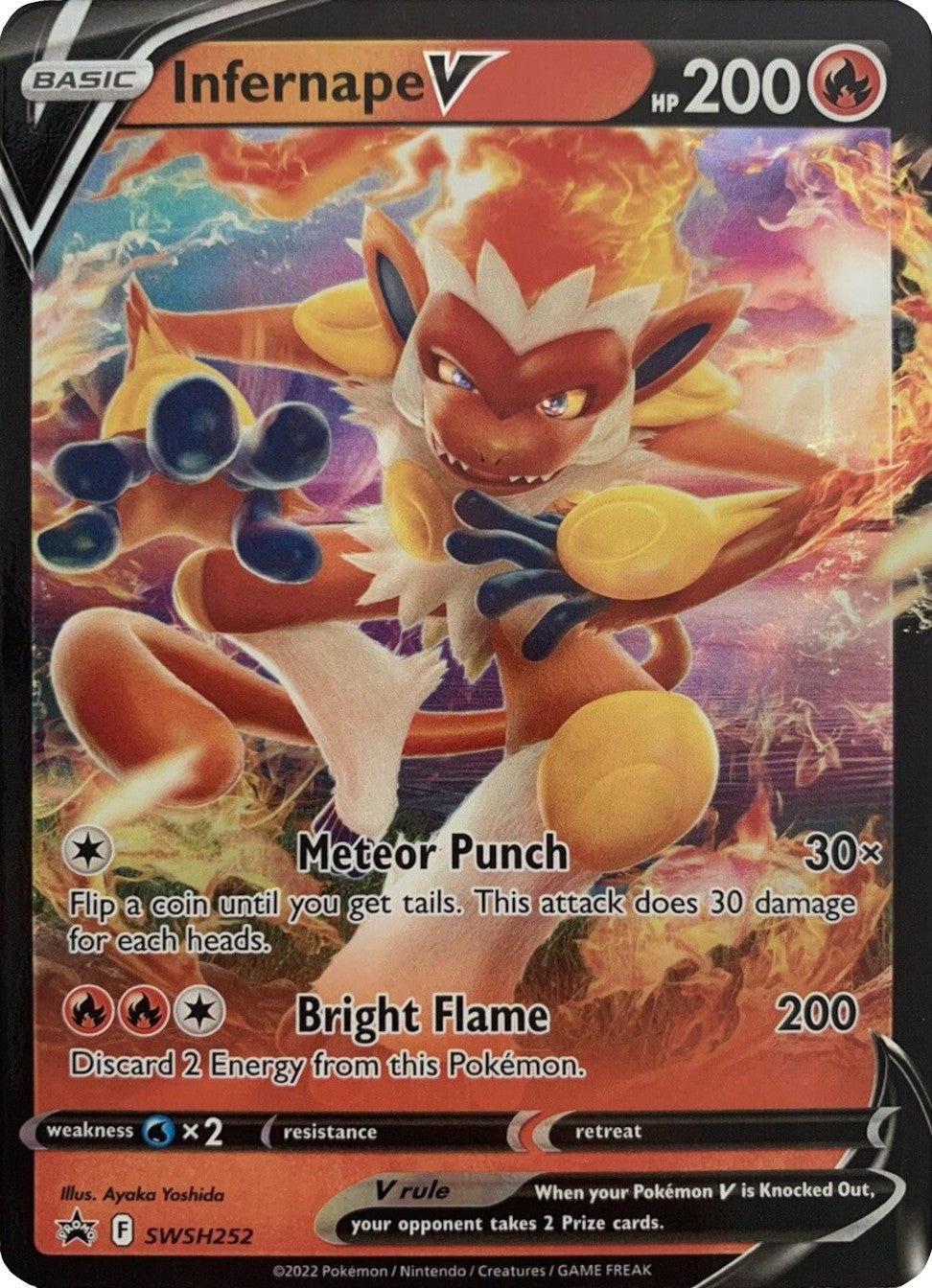 Infernape V (SWSH252) [Sword & Shield: Black Star Promos] | Local Legends