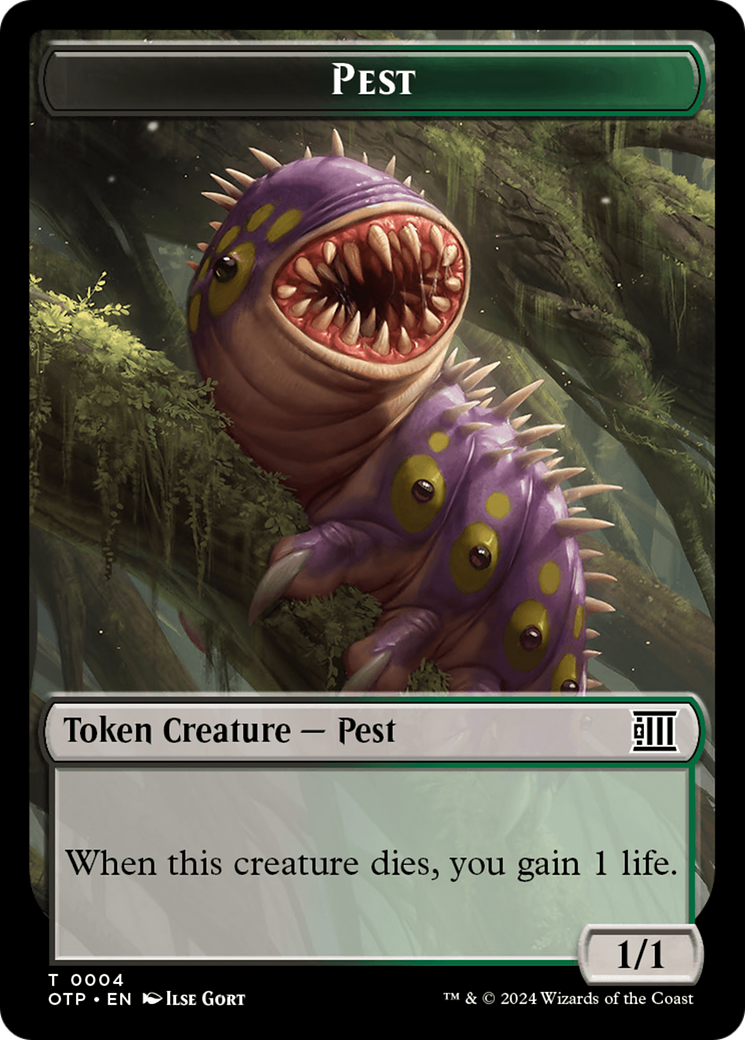 Mercenary // Pest Double-Sided Token [Outlaws of Thunder Junction Tokens] | Golgari Games