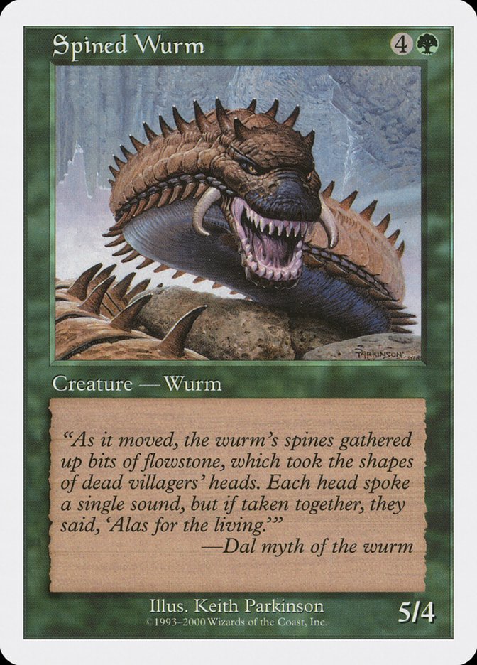 Spined Wurm [Media Promos] | Golgari Games