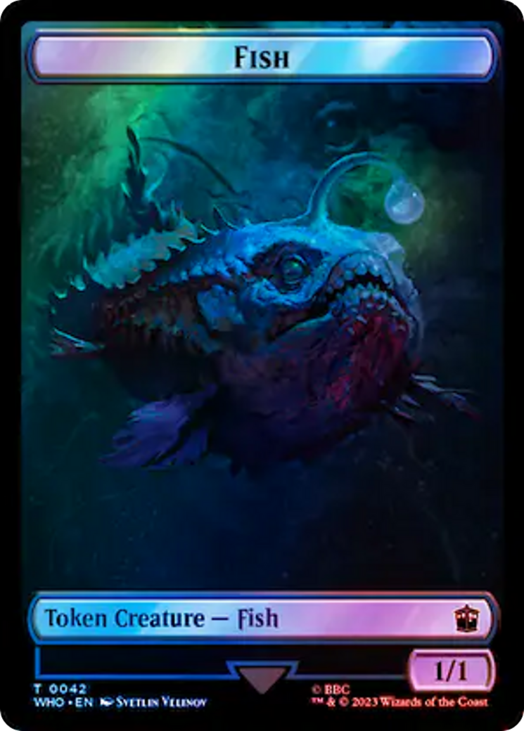 Fish // Mark of the Rani Double-Sided Token (Surge Foil) [Doctor Who Tokens] | Local Legends