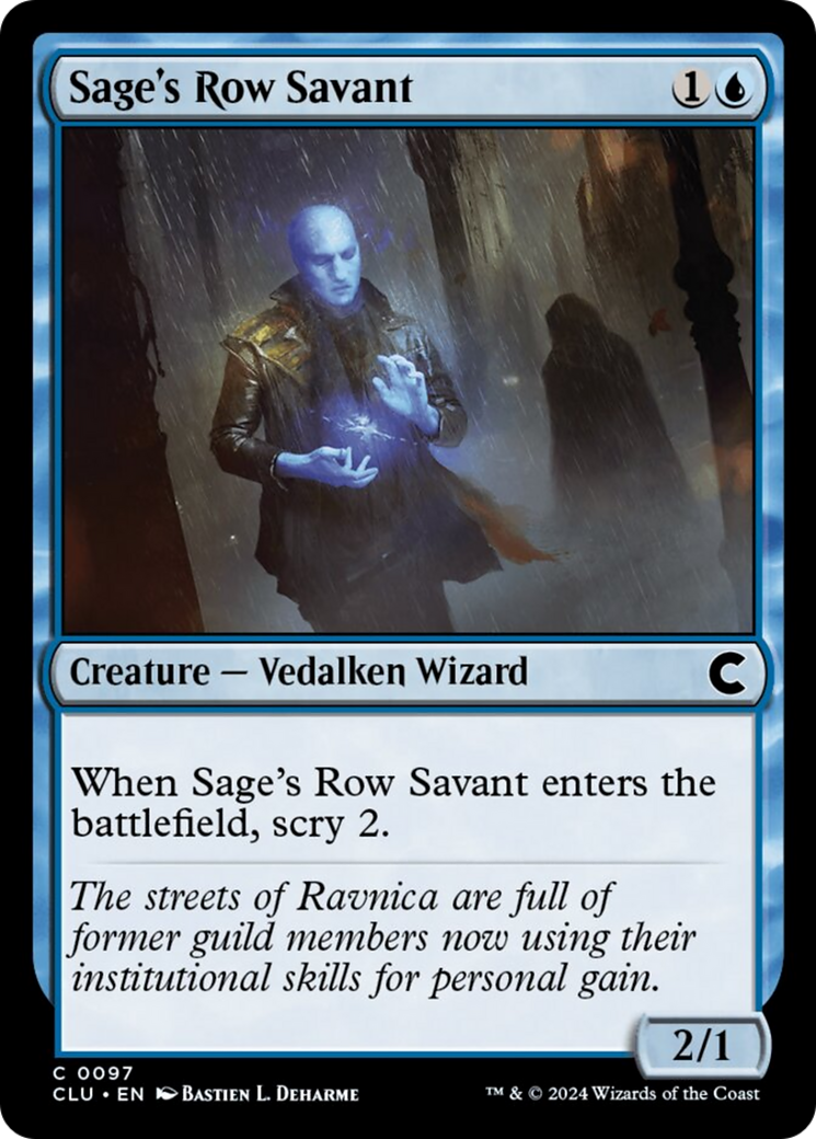 Sage's Row Savant [Ravnica: Clue Edition] | Local Legends