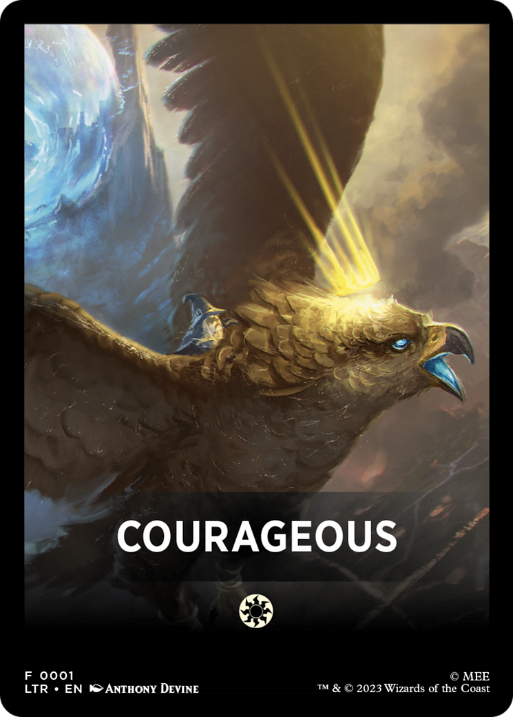 Courageous Theme Card [The Lord of the Rings: Tales of Middle-Earth Tokens] | Golgari Games