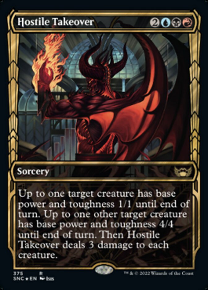 Hostile Takeover (Showcase Golden Age Gilded Foil) [Streets of New Capenna] | Local Legends