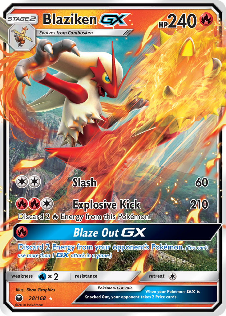 Blaziken GX (28/168) [Sun & Moon: Celestial Storm] | Golgari Games