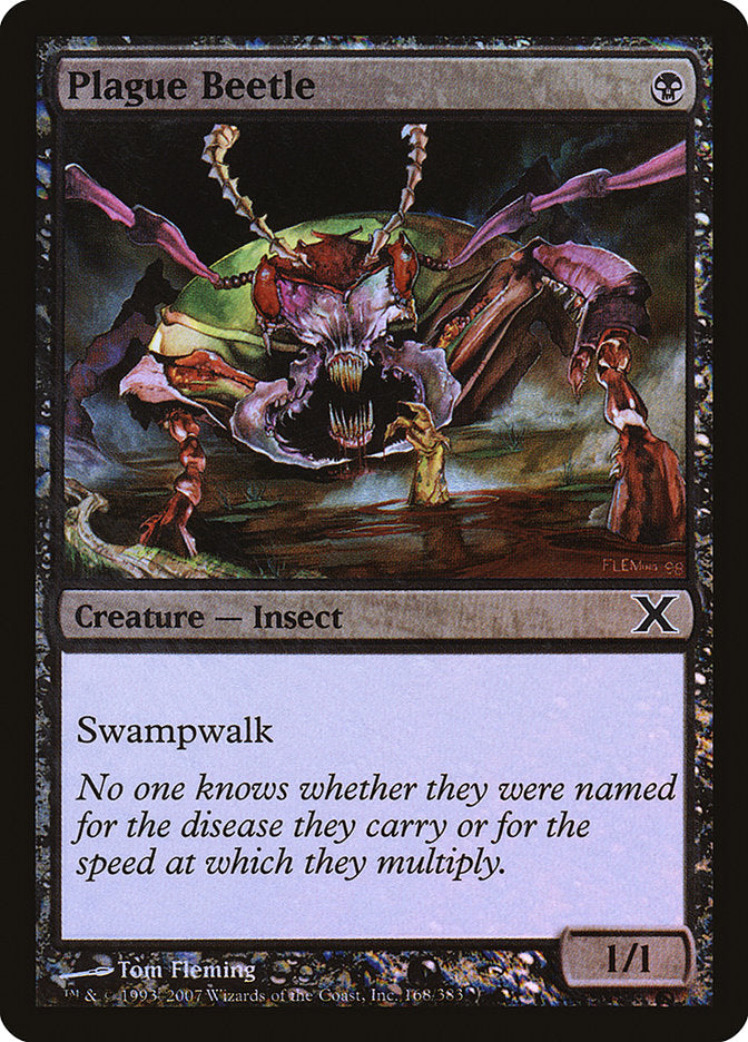 Plague Beetle (Premium Foil) [Tenth Edition] | Local Legends