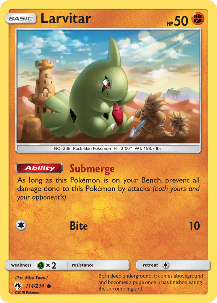 Larvitar (114/214) [Sun & Moon: Lost Thunder] | Golgari Games