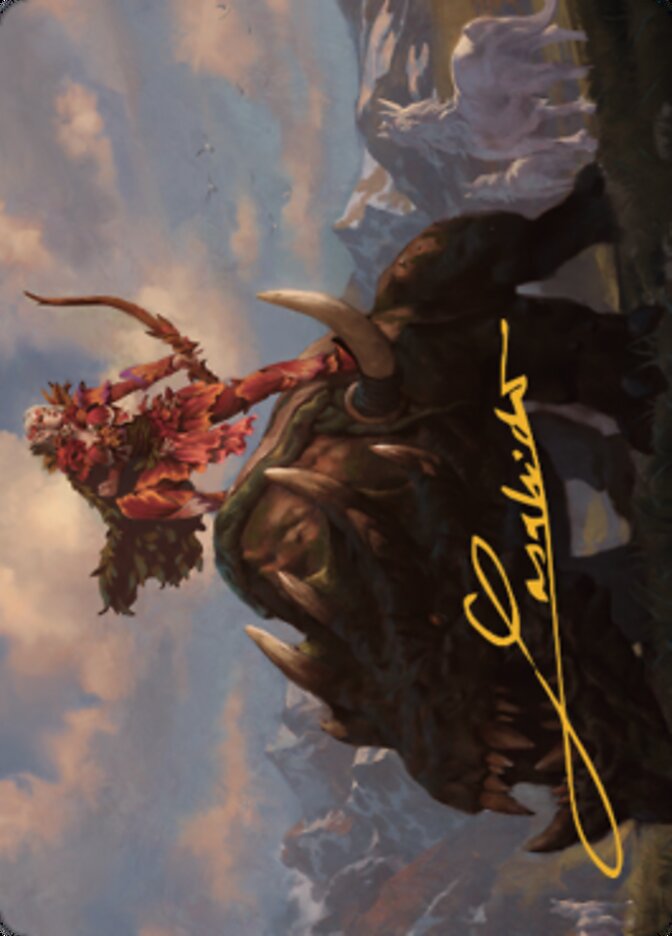 Meria's Outrider Art Card (Gold-Stamped Signature) [Dominaria United Art Series] | Local Legends