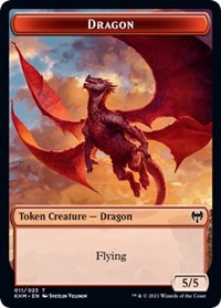 Dragon // Thopter Double-sided Token [Kaldheim Commander Tokens] | Golgari Games