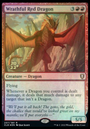 Wrathful Red Dragon [Commander Legends: Battle for Baldur's Gate Prerelease Promos] | Golgari Games