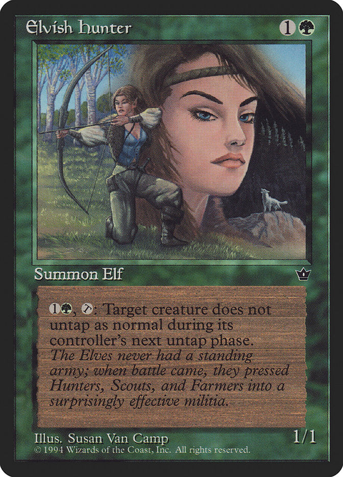 Elvish Hunter (Susan Van Camp) [Fallen Empires] | Golgari Games