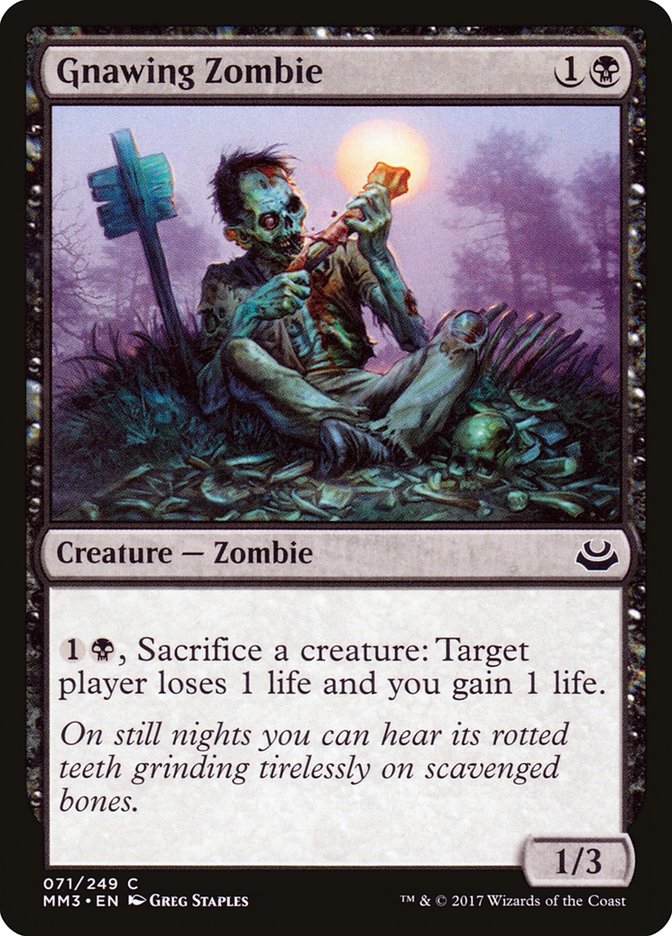 Gnawing Zombie [Modern Masters 2017] | Golgari Games