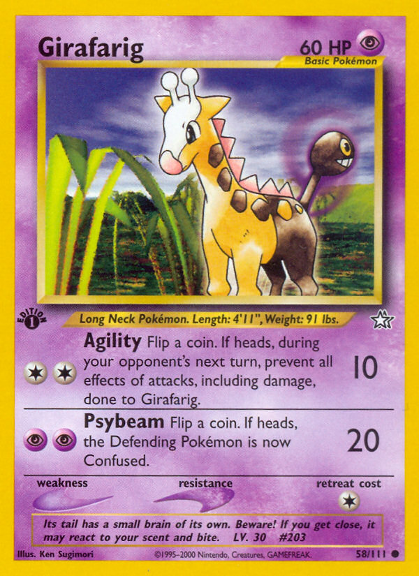 Girafarig (58/111) [Neo Genesis 1st Edition] | Golgari Games