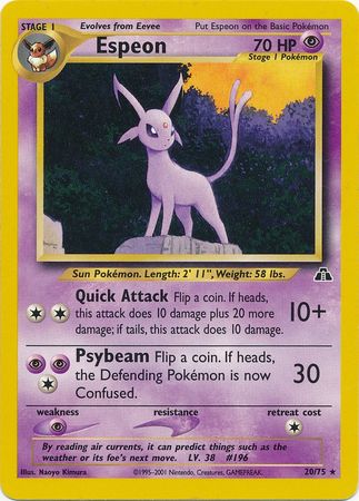 Espeon (20/75) [Neo Discovery Unlimited] | Golgari Games