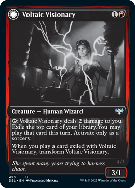 Voltaic Visionary // Volt-Charged Berserker [Innistrad: Double Feature] | Golgari Games