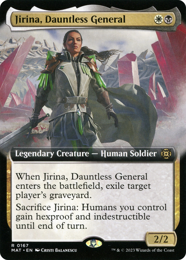 Jirina, Dauntless General (Extended Art) [March of the Machine: The Aftermath] | Golgari Games