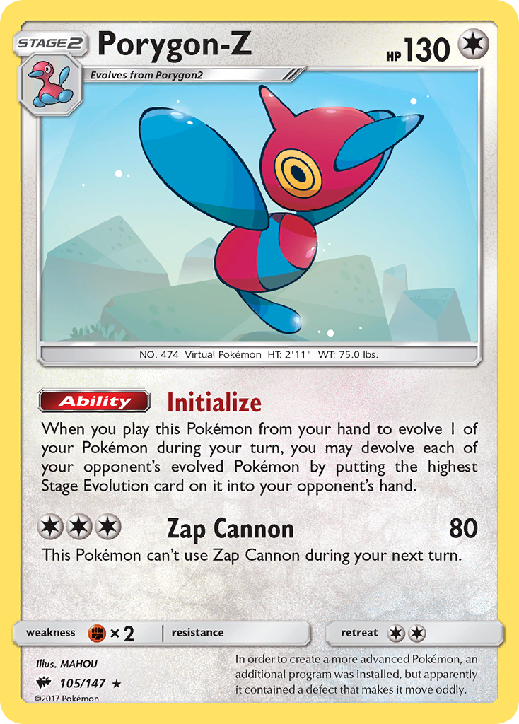 Porygon-Z (105/147) [Sun & Moon: Burning Shadows] | Golgari Games