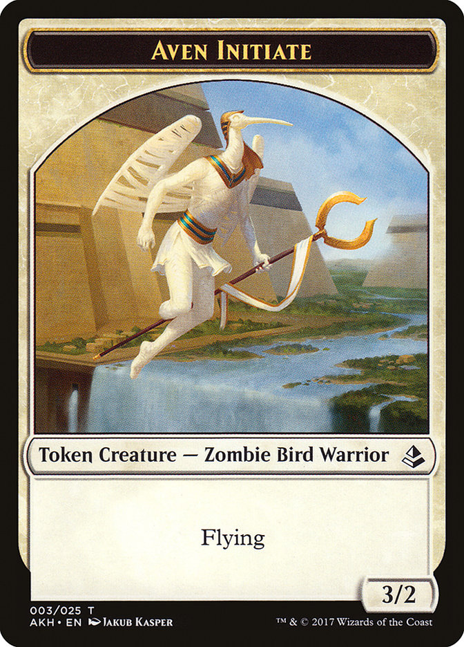 Aven Initiate Token [Amonkhet Tokens] | Golgari Games