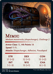 Mimic Art Card [Dungeons & Dragons: Adventures in the Forgotten Realms Art Series] | Local Legends