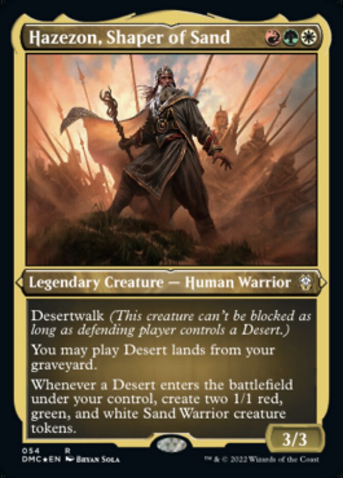 Hazezon, Shaper of Sand (Foil Etched) [Dominaria United Commander] | Local Legends