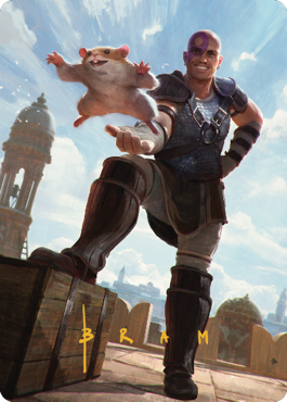Minsc & Boo, Timeless Heroes Art Card (72) (Gold-Stamped Signature) [Commander Legends: Battle for Baldur's Gate Art Series] | Local Legends