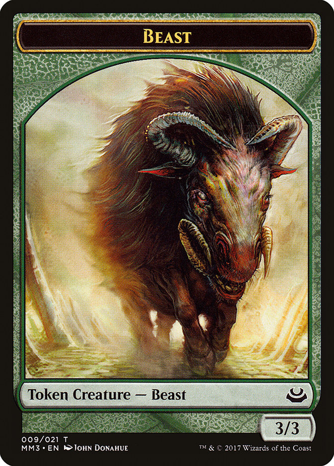 Beast Token (009/021) [Modern Masters 2017 Tokens] | Golgari Games