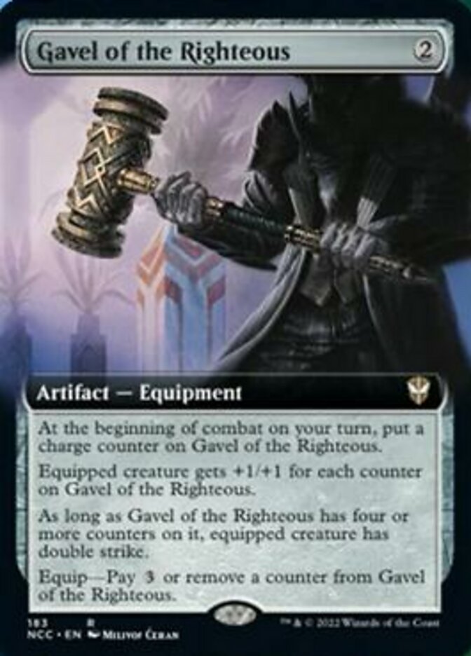 Gavel of the Righteous (Extended Art) [Streets of New Capenna Commander] | Local Legends