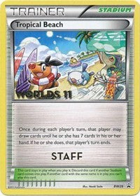 Tropical Beach (BW28) (Staff) [Black & White: Black Star Promos] | Golgari Games